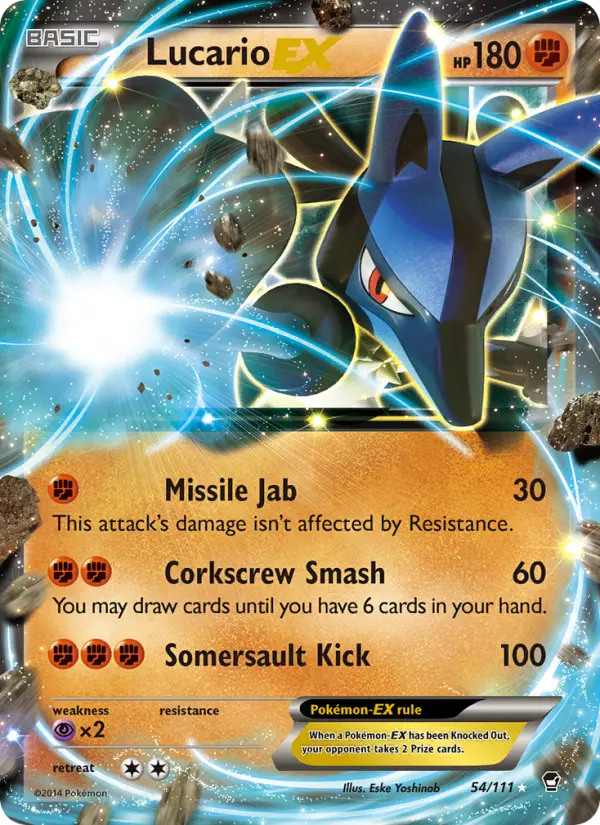 Lucario-EX 54 card from Furious Fists