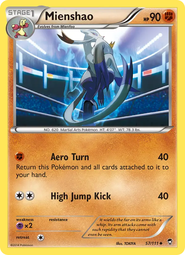 Mienshao 57 card from Furious Fists