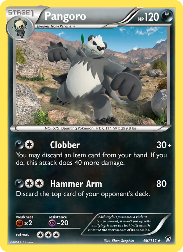 Pangoro 68 — Furious Fists 68, Normal finish