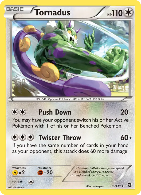 Tornadus 86 card from Furious Fists