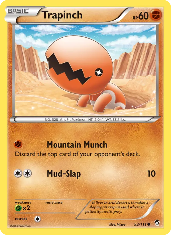 Trapinch 53 card from Furious Fists