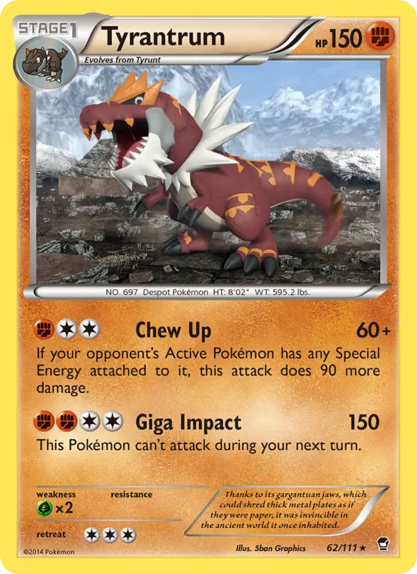 Tyrantrum 62 — Furious Fists 62, Normal finish