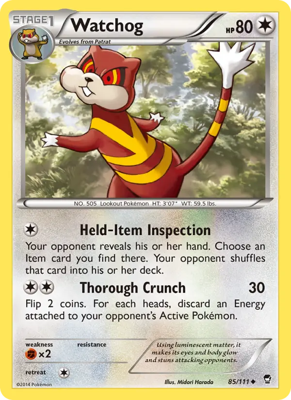 Watchog 85 card from Furious Fists