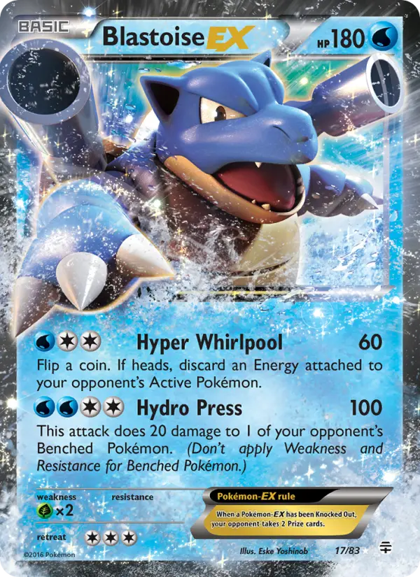 Blastoise-EX 17 card from Generations