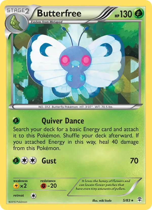 Butterfree 5 — Generations 5, Holofoil finish