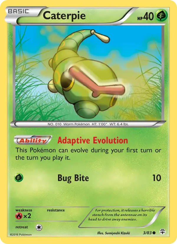 Caterpie 3 card from Generations