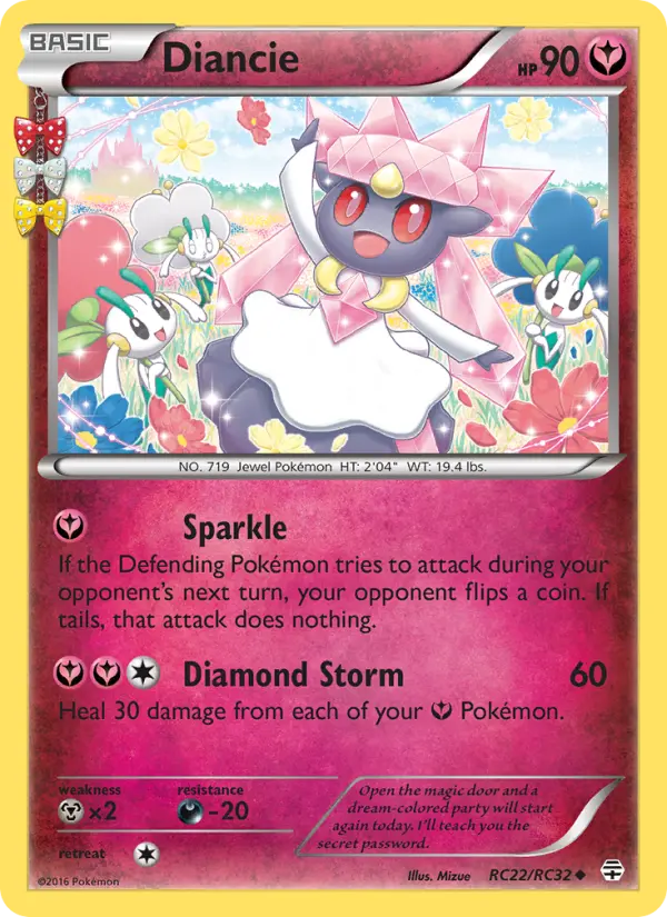 Diancie RC22 — Generations RC22, Holofoil finish