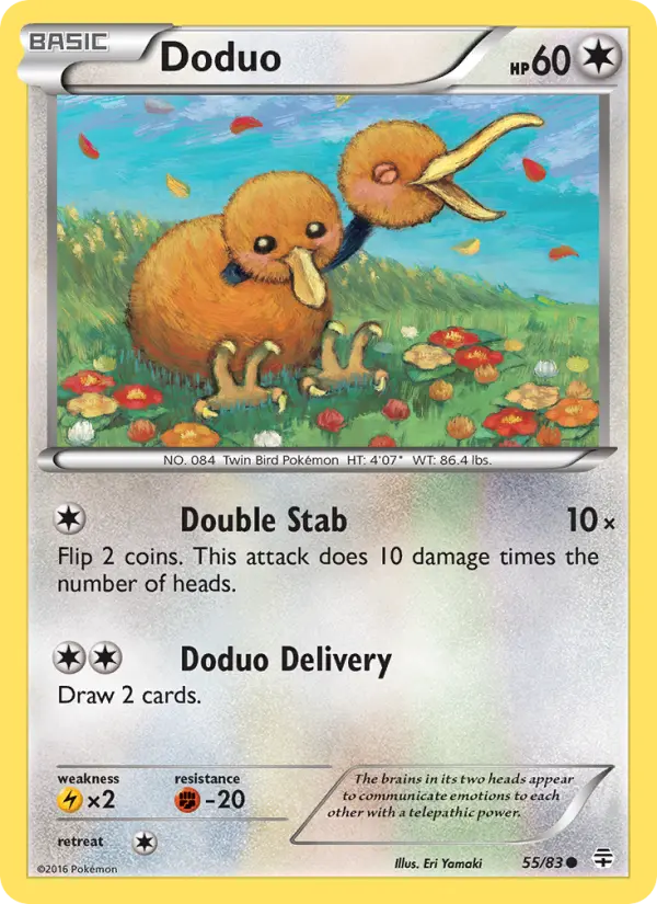 Doduo 55 card from Generations