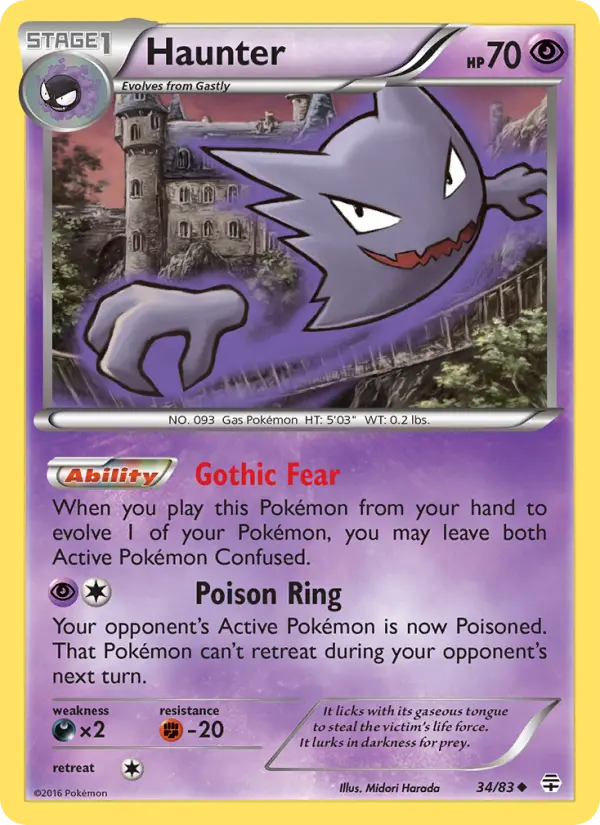 Haunter 34 card from Generations