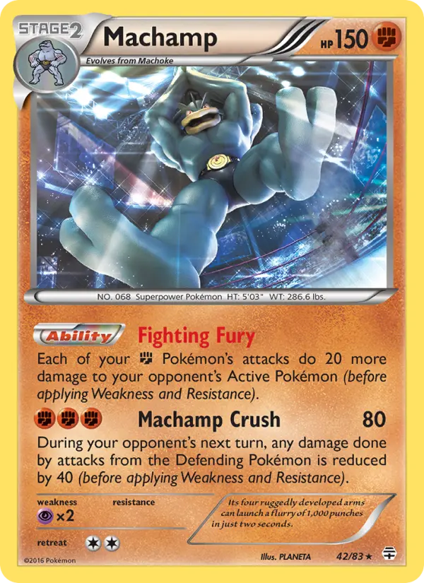Machamp 42 card from Generations