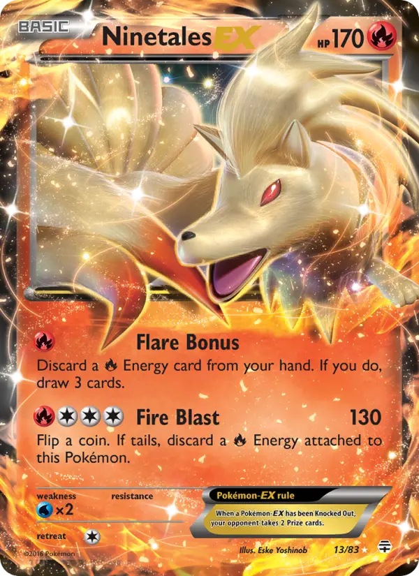 Ninetales-EX 13 card from Generations
