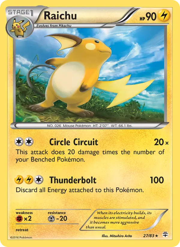 Raichu 27 — Generations 27, Holofoil finish