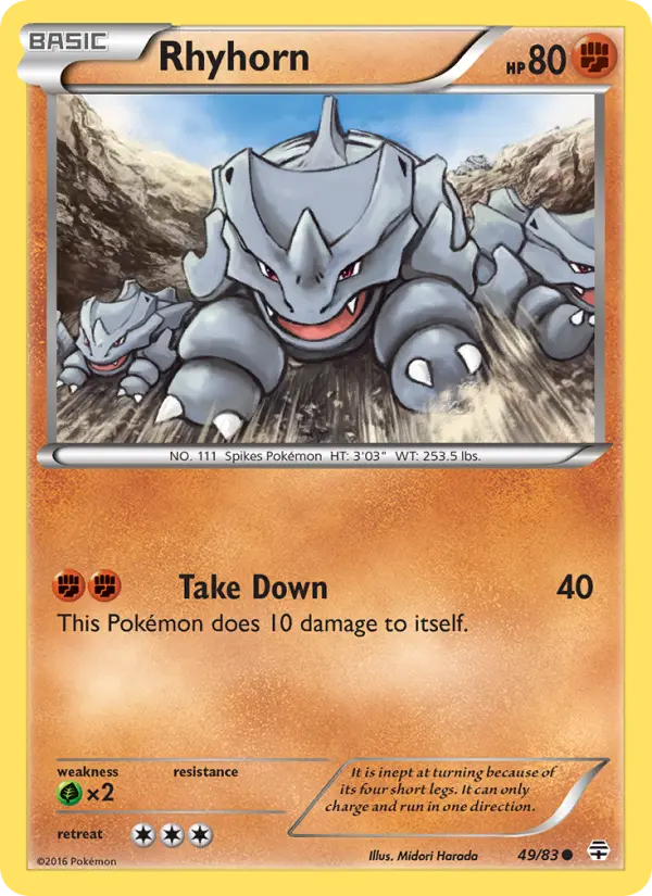 Rhyhorn 49 card from Generations