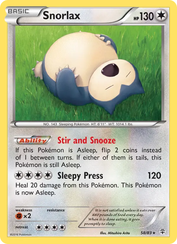 Snorlax 58 — Generations 58, Normal finish