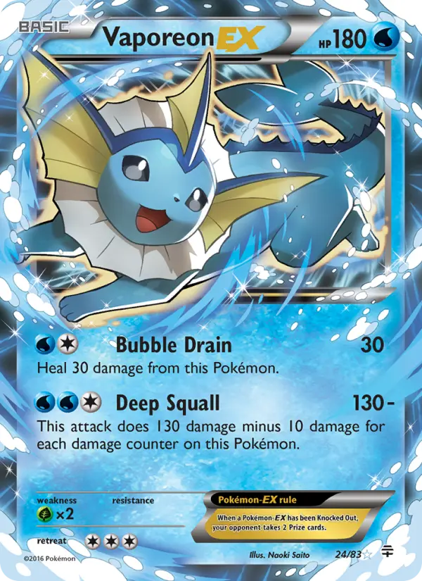 Vaporeon-EX 24 card from Generations
