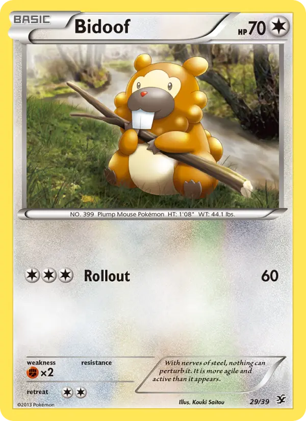 Bidoof 29 — Kalos Starter Set 29, Normal finish