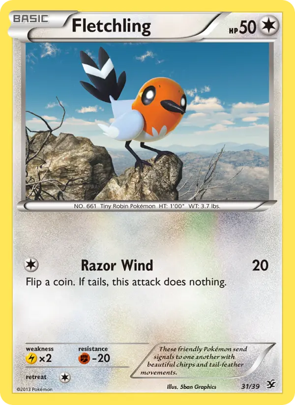 Fletchling 31 — Kalos Starter Set 31, Normal finish
