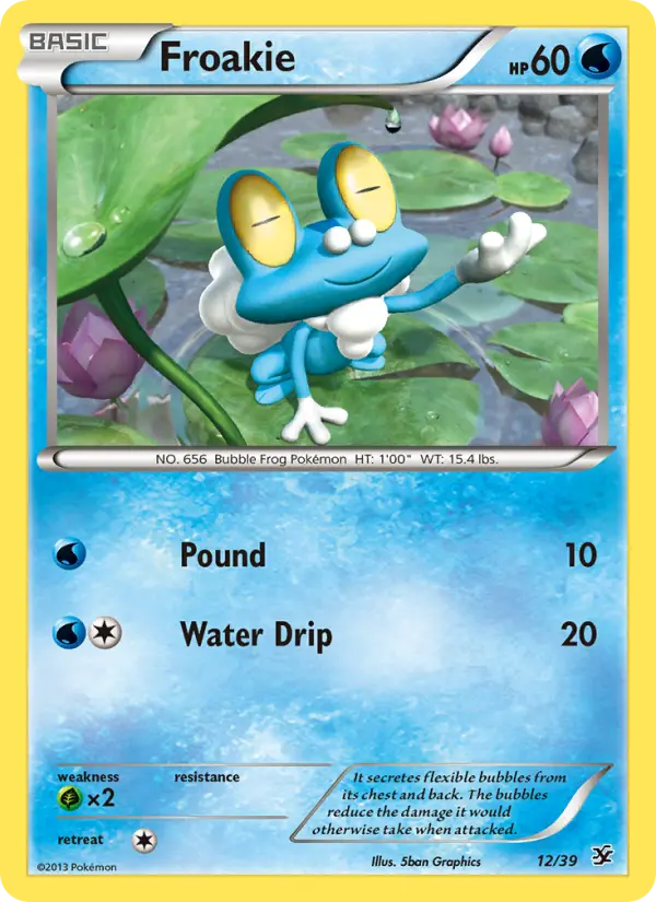 Froakie 12 — Kalos Starter Set 12, Holofoil finish