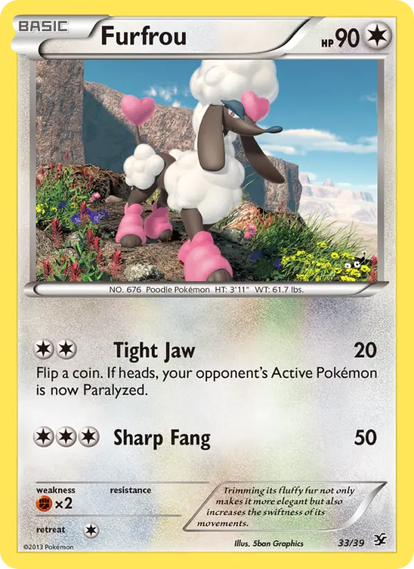 Furfrou 33 card from Kalos Starter Set