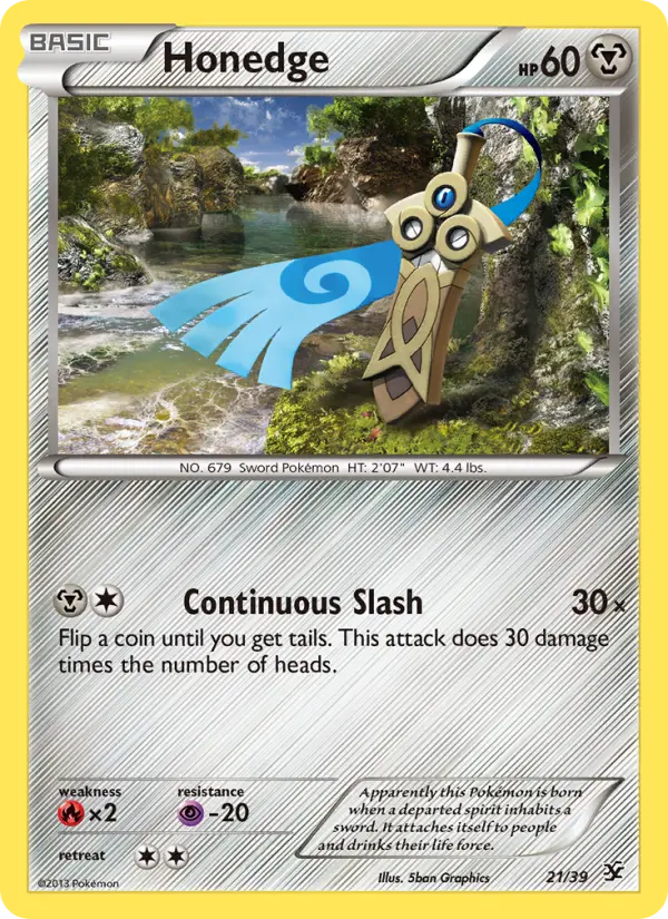Honedge 21 card from Kalos Starter Set