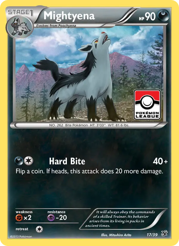 Mightyena 17 — Kalos Starter Set 17, Normal finish