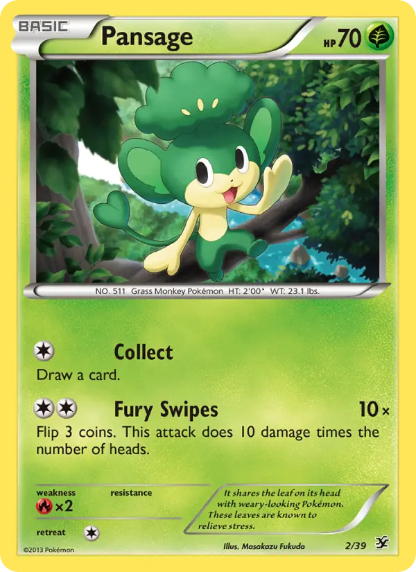 Pansage 2 — Kalos Starter Set 2, Normal finish