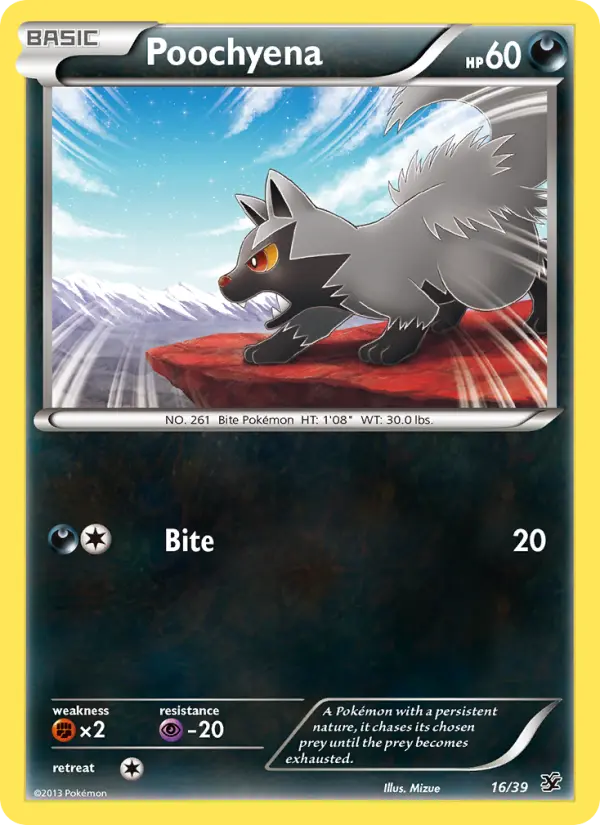 Poochyena 16 — Kalos Starter Set 16, Normal finish