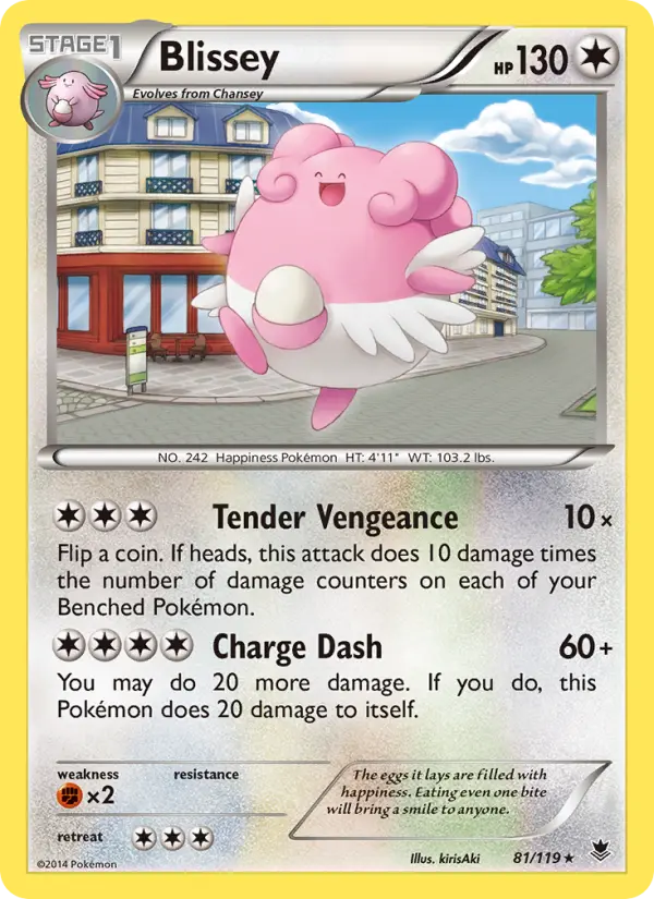 Blissey 81 card from Phantom Forces
