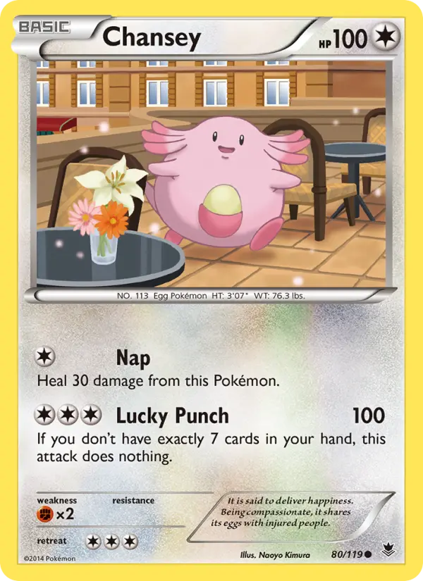 Chansey 80 card from Phantom Forces