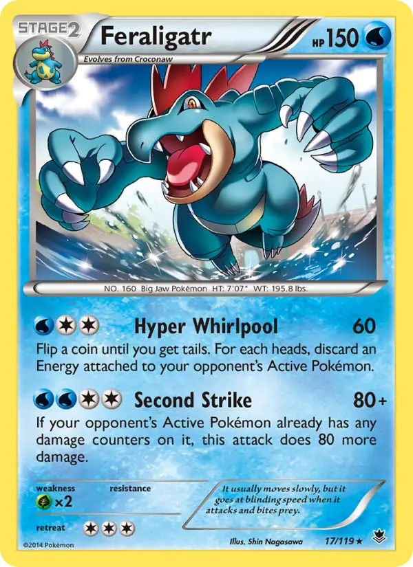 Feraligatr 17 — Phantom Forces 17, Holofoil finish