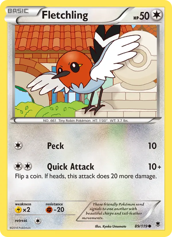 Fletchling 89 card from Phantom Forces
