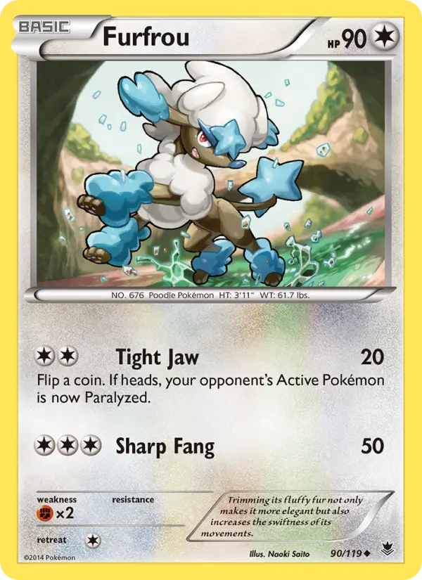 Furfrou 90 card from Phantom Forces
