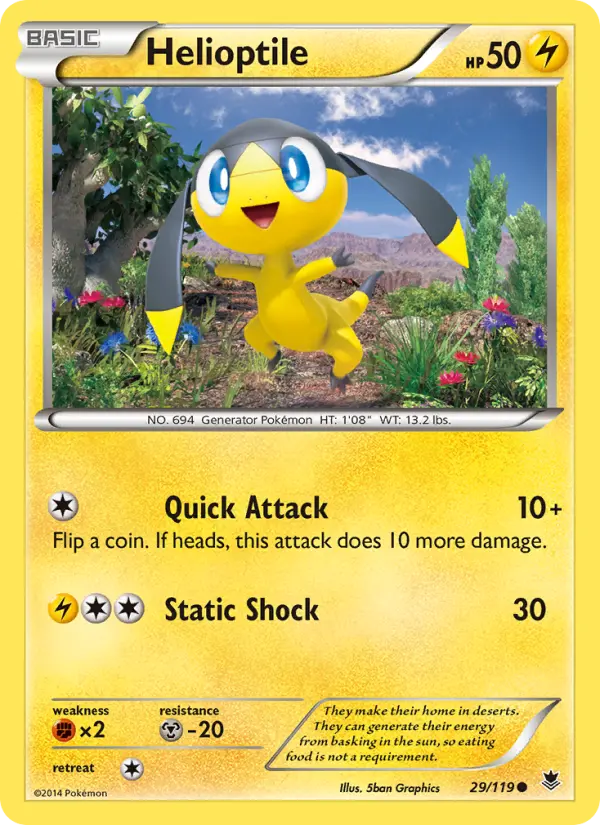 Helioptile 29 card from Phantom Forces