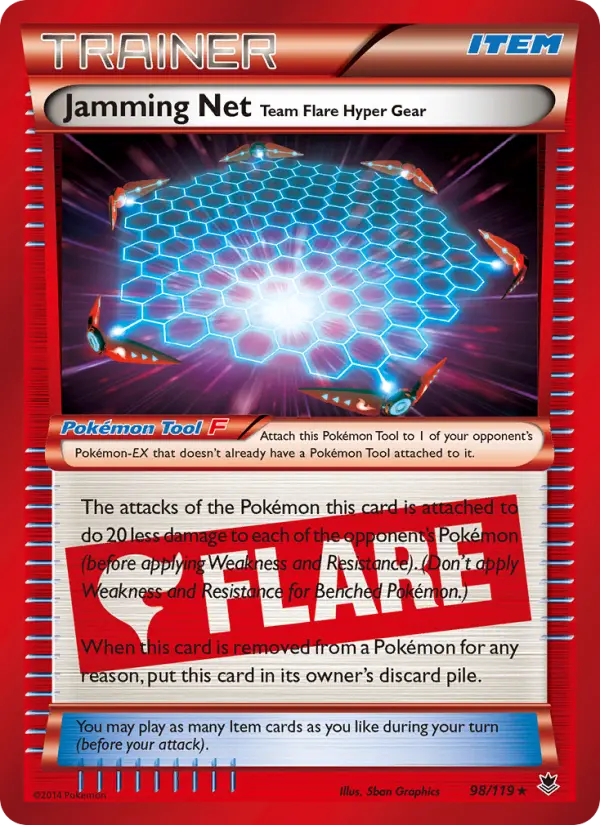 Jamming Net Team Flare Hyper Gear 98 — Phantom Forces 98, Holofoil finish