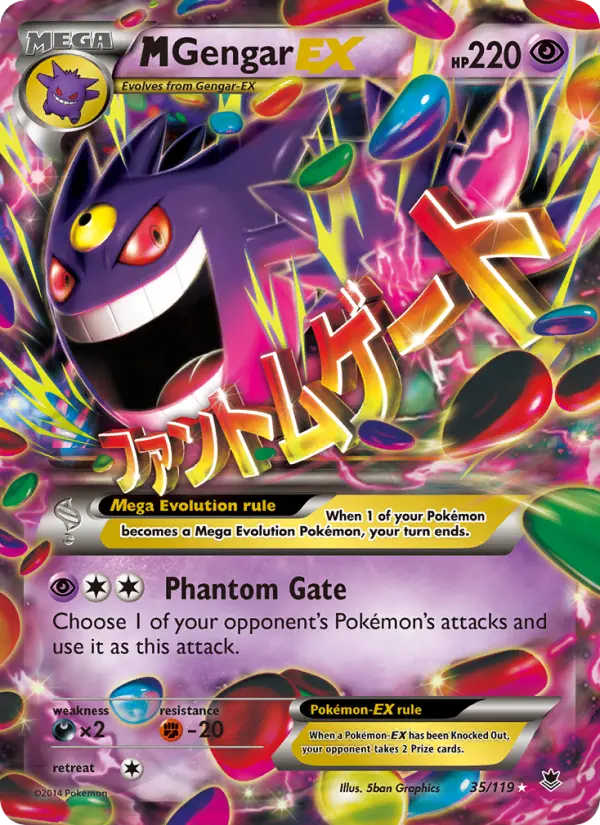 M Gengar-EX 35 — Phantom Forces 35, Holofoil finish