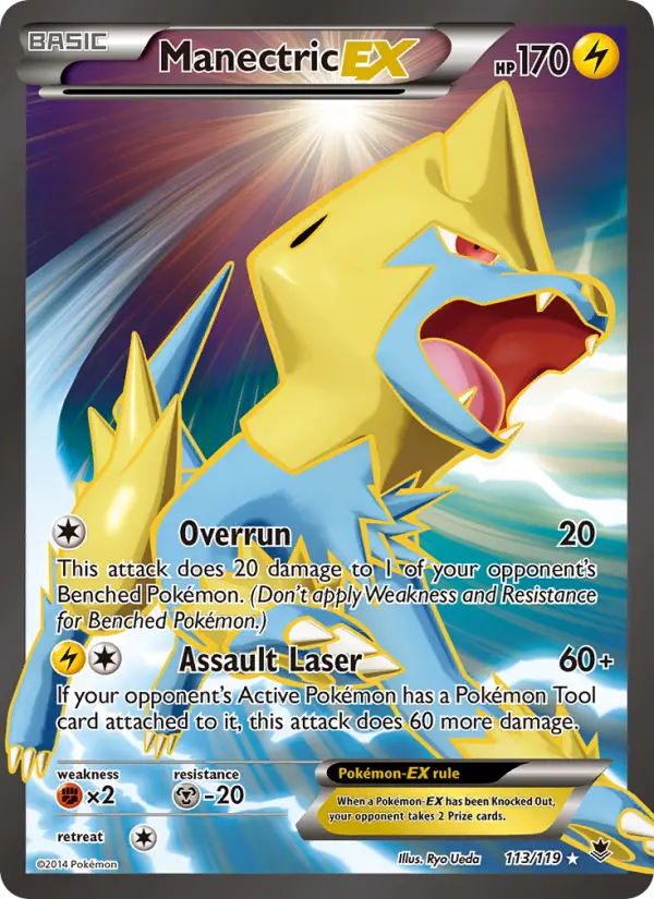 Manectric-EX 113 card from Phantom Forces