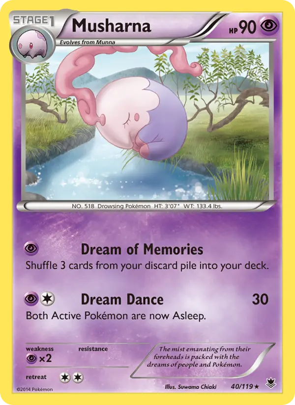 Musharna 40 card from Phantom Forces