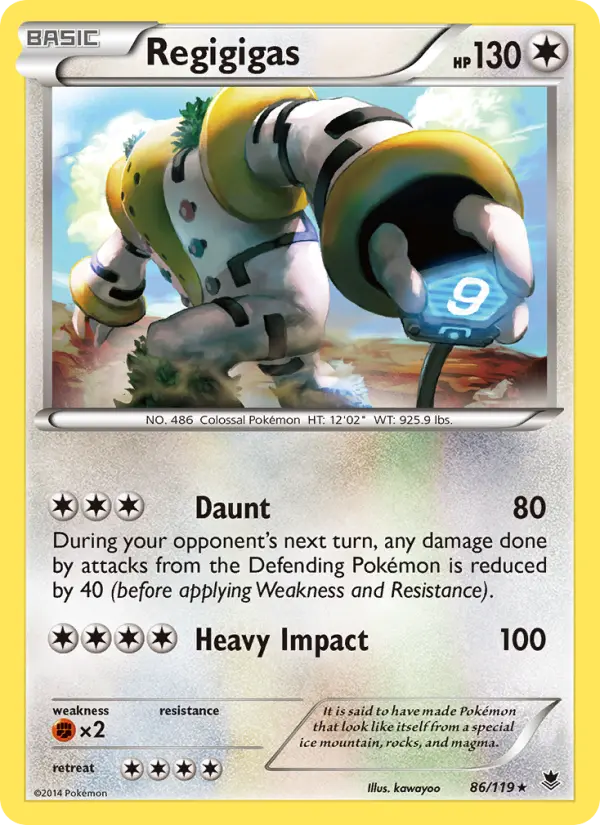 Regigigas 86 card from Phantom Forces