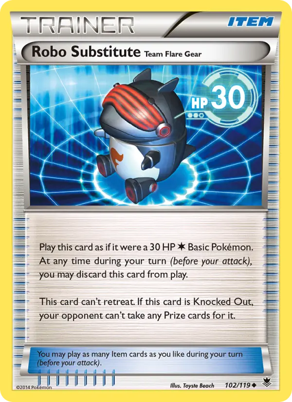 Robo Substitute Team Flare Gear 102 card from Phantom Forces
