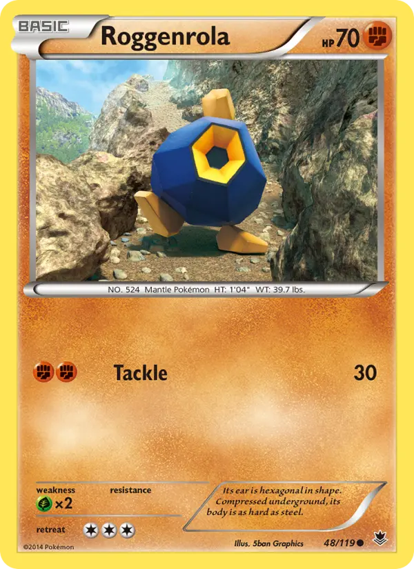 Roggenrola 48 card from Phantom Forces
