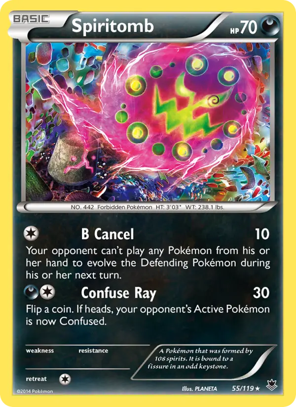 Spiritomb 55 card from Phantom Forces