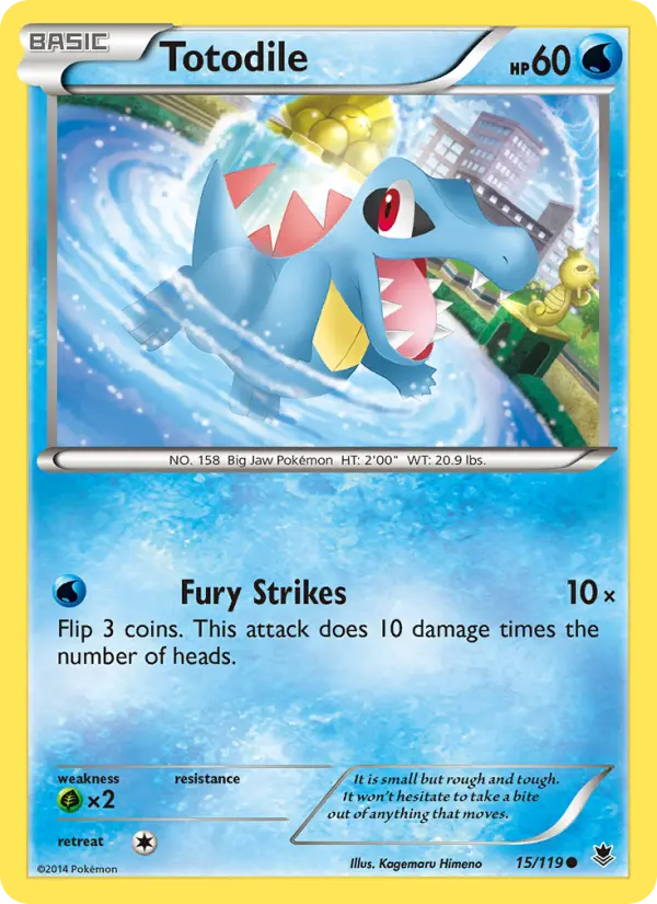 Totodile 15 card from Phantom Forces