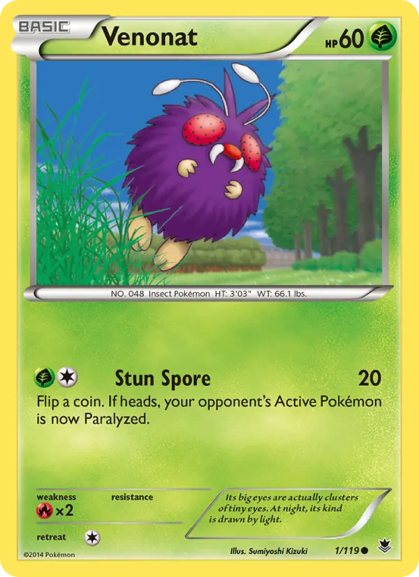 Venonat 1 card from Phantom Forces