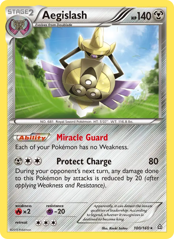 Aegislash 100 — Primal Clash 100, Holofoil finish