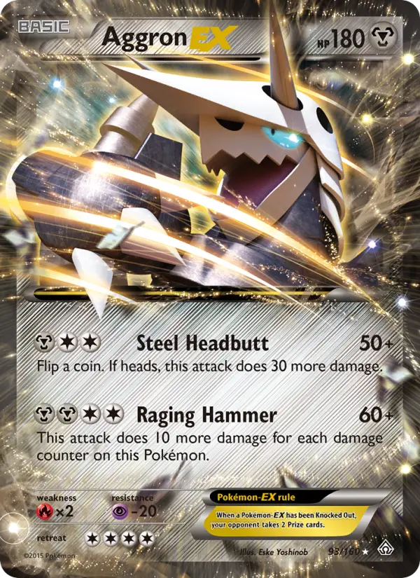 Aggron-EX 93 — Primal Clash 93, Holofoil finish