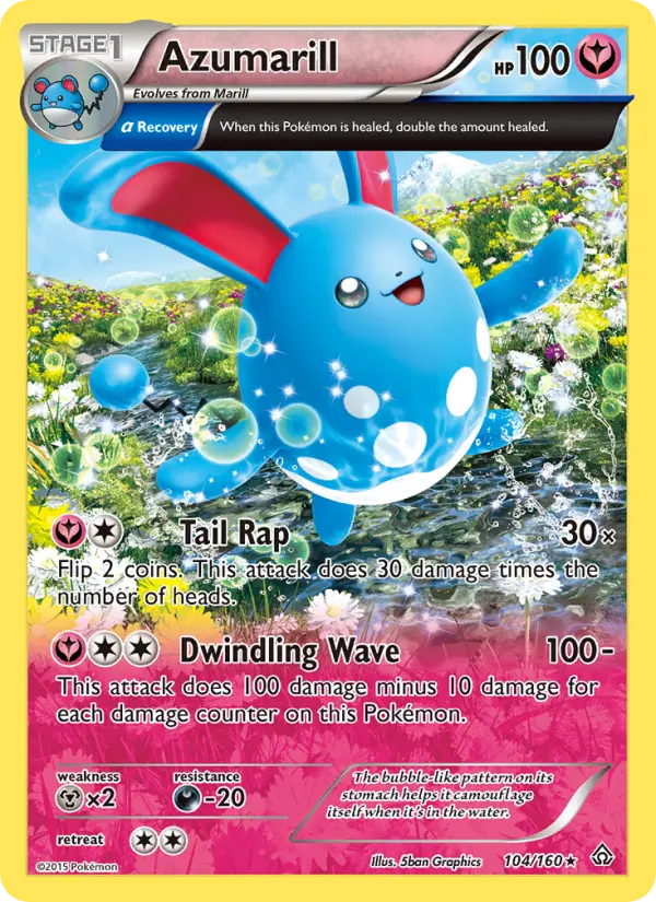 Azumarill 104 — Primal Clash 104, Holofoil finish