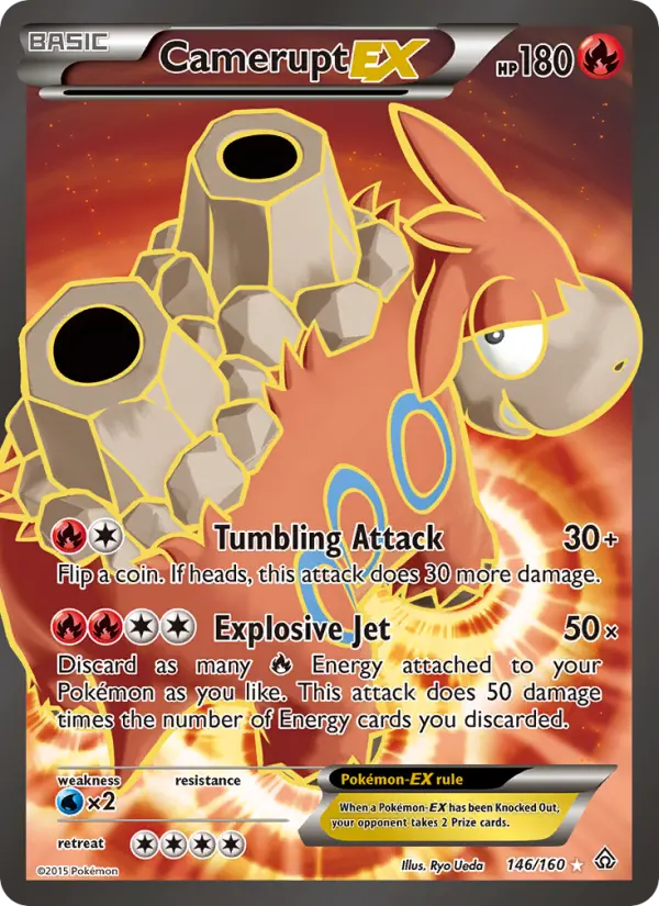 Camerupt-EX 146 — Primal Clash 146, Holofoil finish