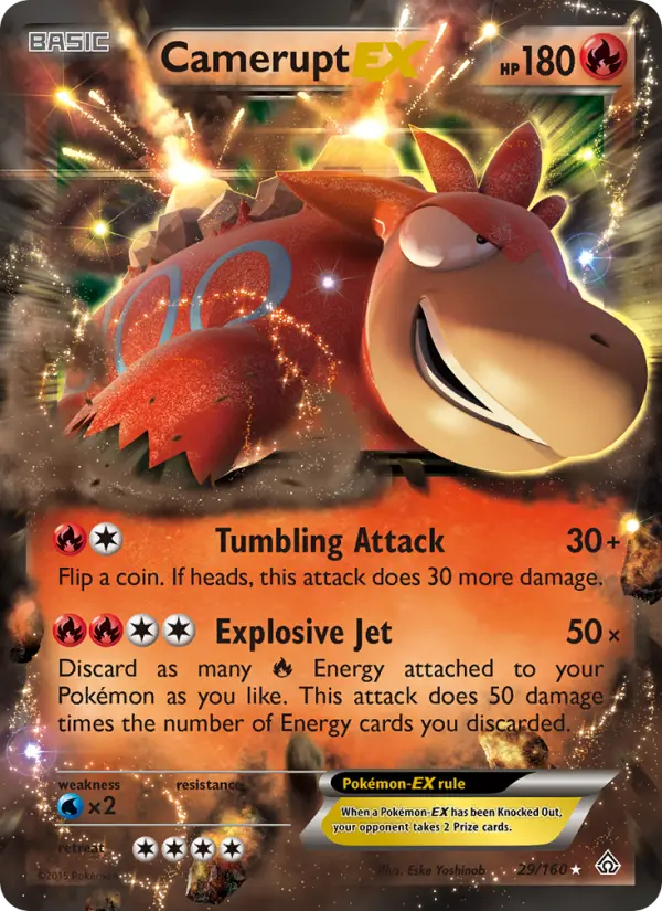 Camerupt-EX 29 card from Primal Clash