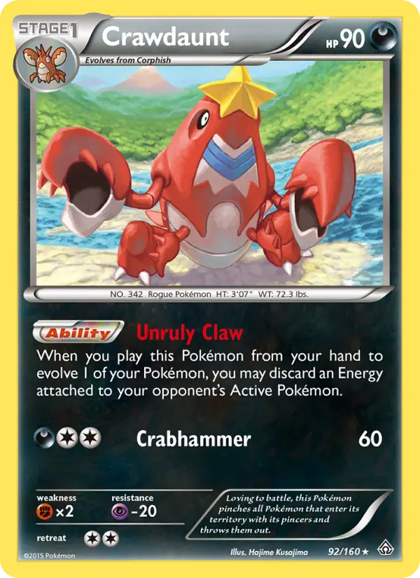 Crawdaunt 92 card from Primal Clash