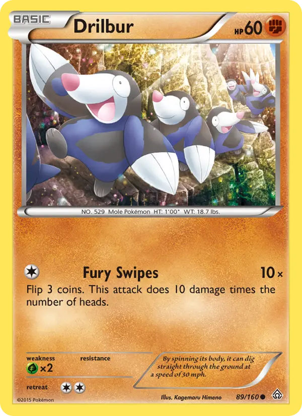 Drilbur 89 card from Primal Clash